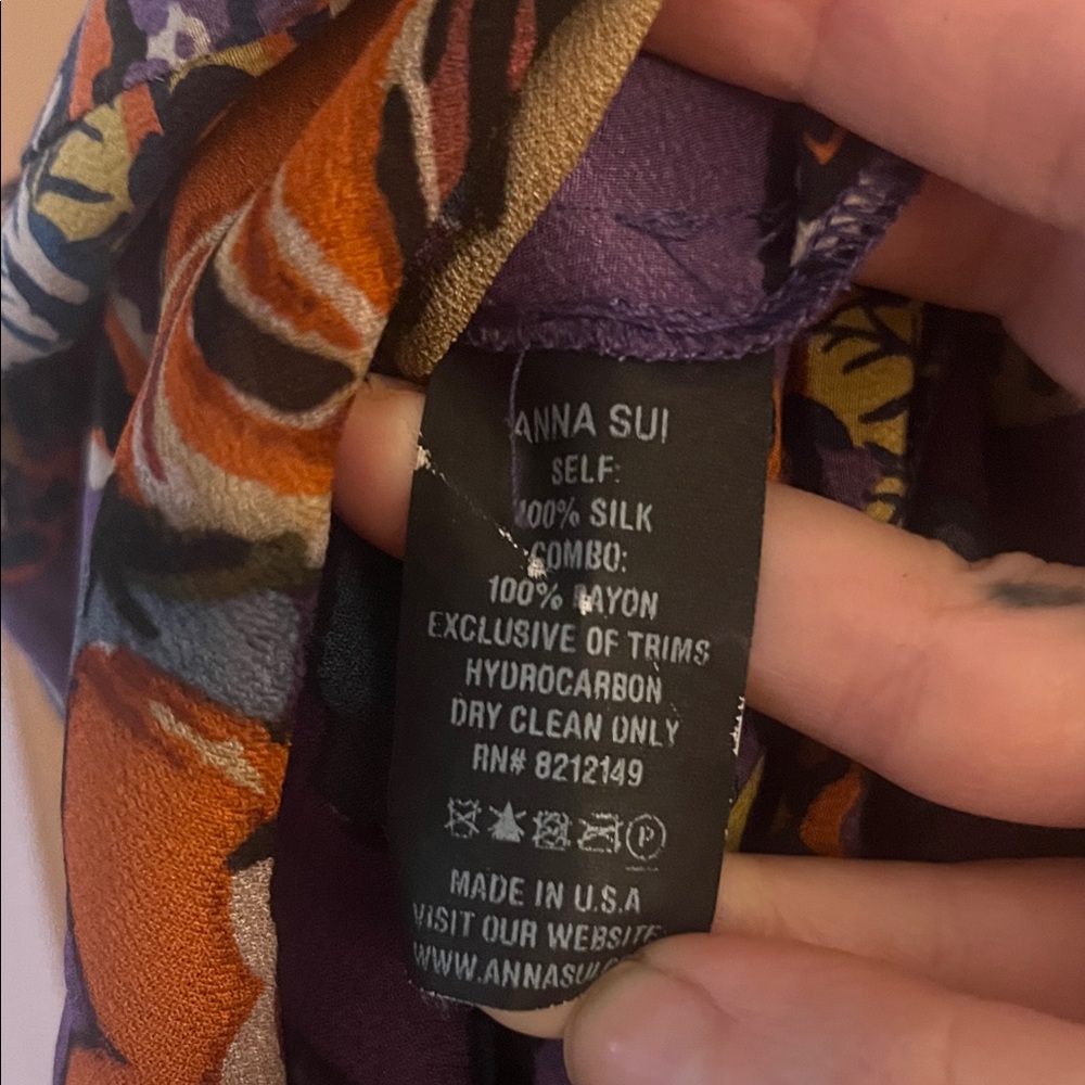Anna Sui Silk Cape Maxi Dress - Picture 6 of 6